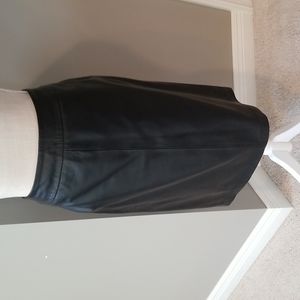 Kasper Lined Leather Side Zip Size 8P Skirt